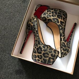 Leopard skin Red Bottoms size 37.5
